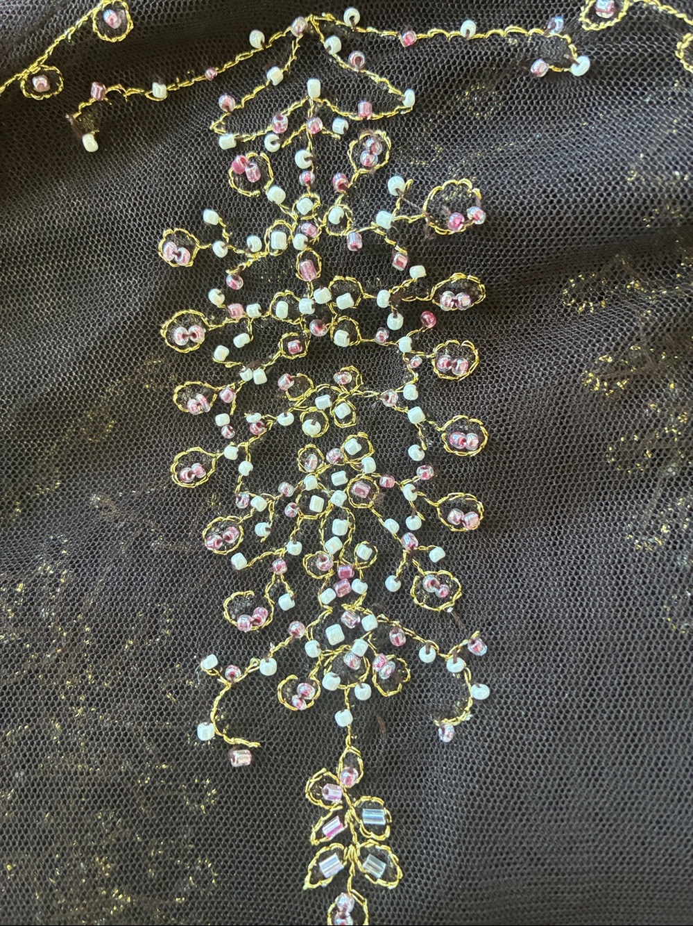 Bcbg Dress Sheer Beaded Asymmetrical Y2K Excellent 6 - Picture 8 of 8